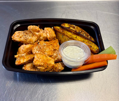 Buffalo Chicken Bites w/Potato Wedges and Low-Fat Ranch