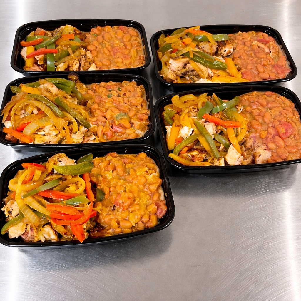 Chicken Fajitas w/Charro Beans