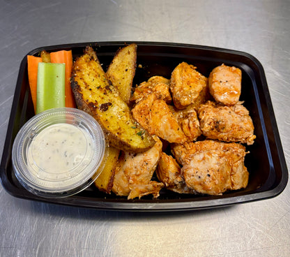 Buffalo Chicken Bites w/Potato Wedges and Low-Fat Ranch