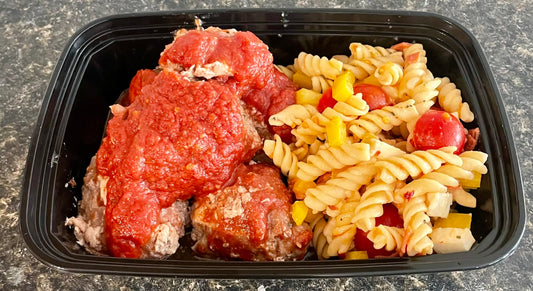 Turkey Meatballs with Italian Pasta Salad High Protein Meal Prep Lexington KY